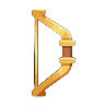 Goldener Bogen mit gespannter Sehne als WildRobin Casino VIP Gold-Tier-Badge