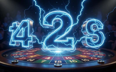 Lightning Roulette mit elektrischen Effekten und leuchtenden Zahlen im WildRobin Casino Live Casino