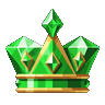 Diamant-Krone mit Smaragd- und Goldakzenten als WildRobin Casino VIP Diamond-Tier-Badge