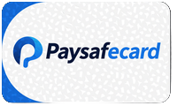 Paysafecard-Logo in Blau und Wei&szlig; als Prepaid-Zahlungs-Icon f&uuml;r WildRobin Casino